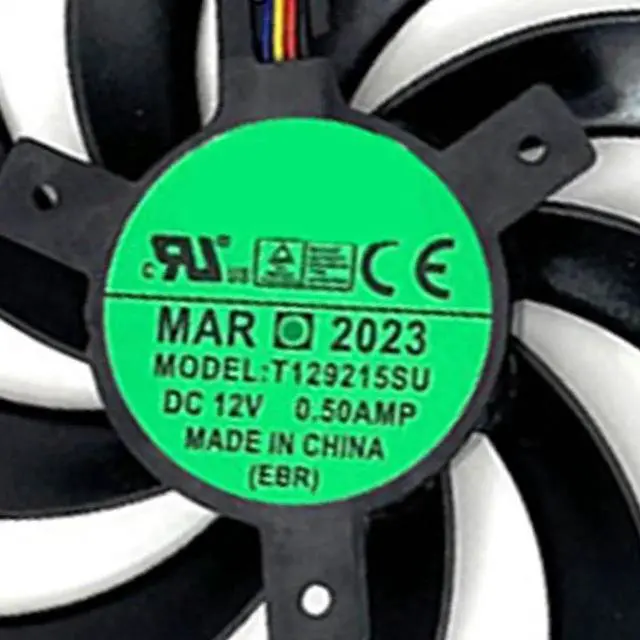Alt view image 5 of 6 - Graphics Card Cooling Fans Suitable forPowerColor forDATALAND RX 5600XT 5700 6600 6500XT 6600XT 6650XT 6700 Athletic Edition Series T129215SU 85mm 12V 0.57A 4Pin Video Card Cooler Fans