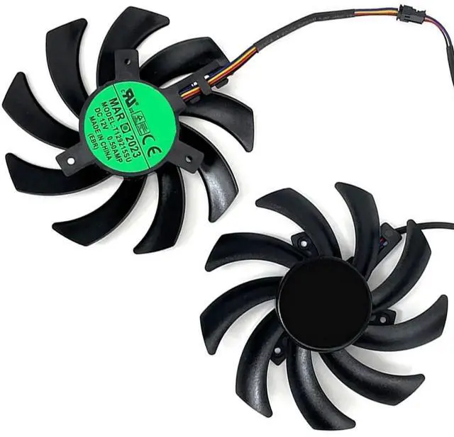 Main image of Graphics Card Cooling Fans Suitable forPowerColor forDATALAND RX 5600XT 5700 6600 6500XT 6600XT 6650XT 6700 Athletic Edition Series T129215SU 85mm 12V 0.57A 4Pin Video Card Cooler Fans