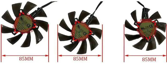 Alt view image 2 of 6 - Graphics Card Cooling Fans Suitable forPowerColor RX 5700 5700XT Red Devil Series Desktop Video T129215SU 85mm 12V 0.5A 4Pin Card Cooler Fans GPU Fan