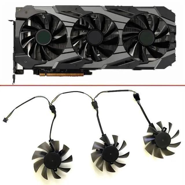 Alt view image 5 of 6 - Graphics Card Cooling Fans Suitable forPowerColor RX 5700 5700XT Red Devil Series Desktop Video T129215SU 85mm 12V 0.5A 4Pin Card Cooler Fans GPU Fan