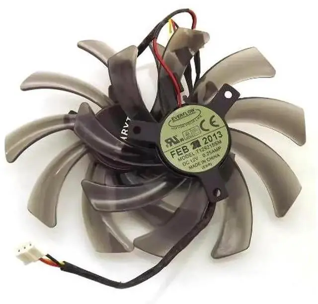Main image of 2pcs/Lot T129215SM 95mm 12V 0.25A VGA Fan for GVN550WF2 N56GOC R667D3 R777OC Graphics Card Cooling Fan