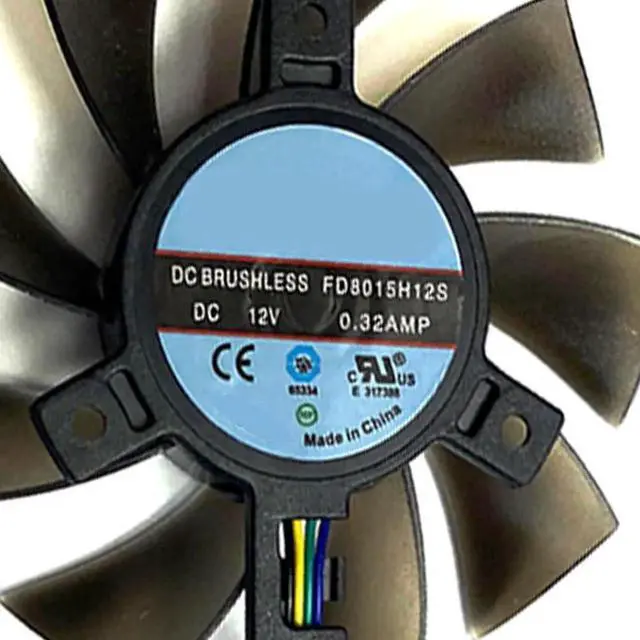 Alt view image 4 of 6 - Graphics Card Cooling Fans Suitable forforAMD Radeon VII Video Series Desktop FD8015H12S 75mm 12V 0.32A 4Pin Video Card Cooler Fans GPU Fan