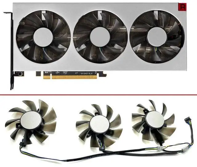 Alt view image 2 of 6 - Graphics Card Cooling Fans Suitable forforAMD Radeon VII Video Series Desktop FD8015H12S 75mm 12V 0.32A 4Pin Video Card Cooler Fans GPU Fan