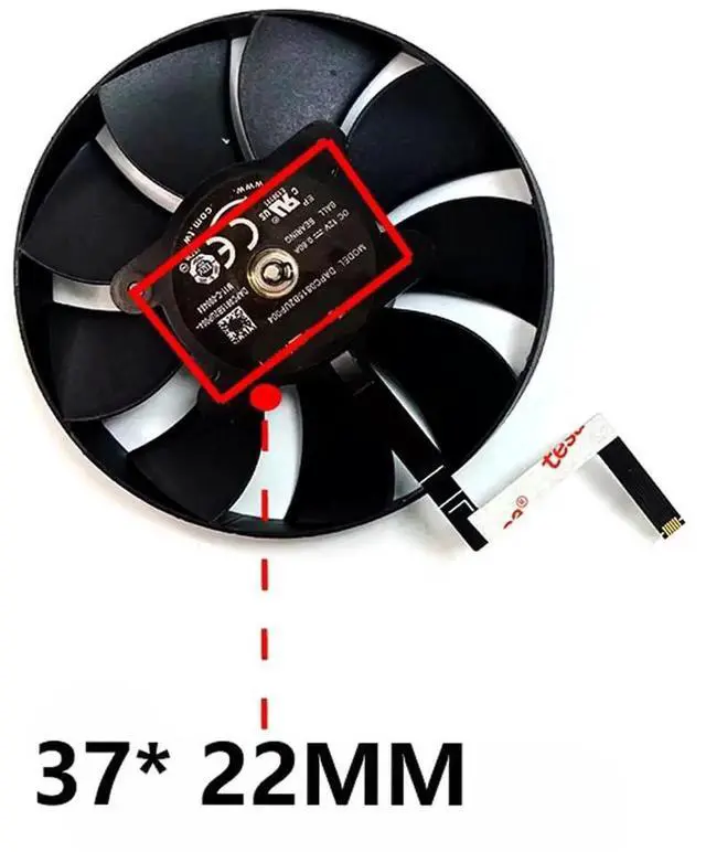 Alt view image 5 of 6 - Graphics Card Cooling Fans Suitable forNVIDIA GeForce RTX 3070 Founders Edition FE Series Desktop DAPC0815B2UP004 DAPC0815B2UP005 85mm 12V 0.6A 6Pin Video Card Cooler Fans GPU Fan (Fan-A)