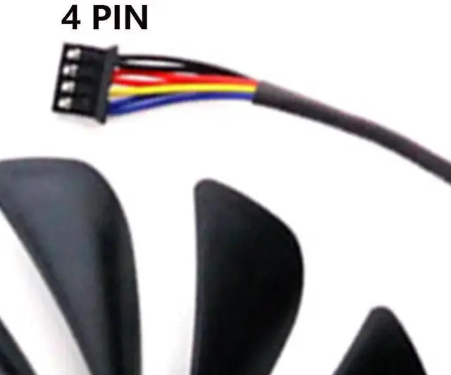 Alt view image 6 of 6 - Graphics Card Cooling Fans Suitable forHP RX 480 580 4G 8G Series Desktop FD9015U12D 85mm 12V 0.55A 4Pin Video Card Cooler Fans GPU Fan