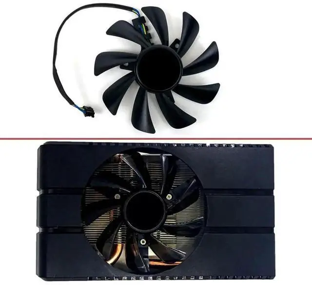 Alt view image 2 of 6 - Graphics Card Cooling Fans Suitable forHP RX 480 580 4G 8G Series Desktop FD9015U12D 85mm 12V 0.55A 4Pin Video Card Cooler Fans GPU Fan