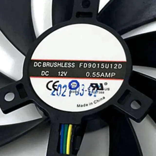 Alt view image 5 of 6 - Graphics Card Cooling Fans Suitable forHP RX 480 580 4G 8G Series Desktop FD9015U12D 85mm 12V 0.55A 4Pin Video Card Cooler Fans GPU Fan