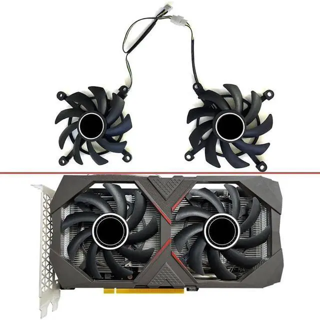 Alt view image 3 of 5 - Graphics Card Cooling Fans Suitable forNVIDIA CMP 30HX Series Desktop 85mm 12V 4Pin Video Card Cooler Fans GPU Fan