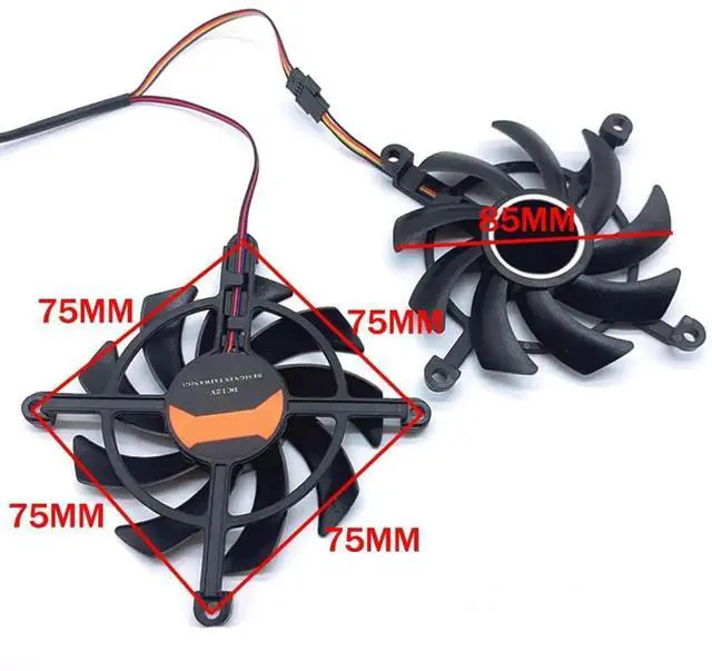 Alt view image 4 of 5 - Graphics Card Cooling Fans Suitable forNVIDIA CMP 30HX Series Desktop 85mm 12V 4Pin Video Card Cooler Fans GPU Fan