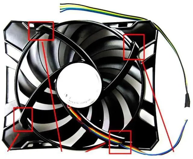 Alt view image 4 of 5 - Graphics Card Cooling Fans Suitable forZOTAC GTS250 GT240 GT440 Series Desktop 120mm 12V 0.15A 4Pin Video Card Cooler Fans GPU Fan