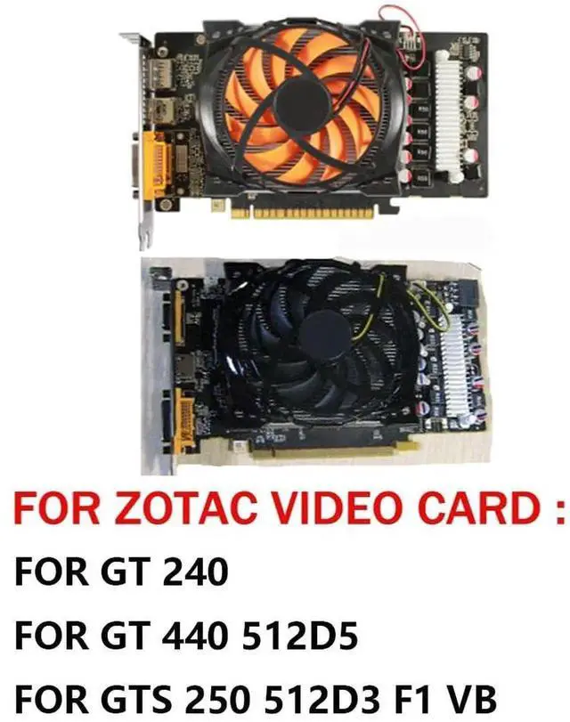 Alt view image 2 of 5 - Graphics Card Cooling Fans Suitable forZOTAC GTS250 GT240 GT440 Series Desktop 120mm 12V 0.15A 4Pin Video Card Cooler Fans GPU Fan