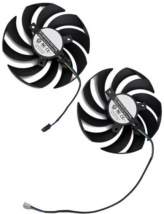 Alt view image 3 of 6 - Graphics Card Cooling Fans Suitable forMSI RTX 3050 3060 3060TI Gaming X RX 6600XT 6700XT Gaming X Series Desktop PLD10010S12HH 95mm 12V 0.40A 4Pin Video Card Cooler Fans GPU Fan (2PCS)