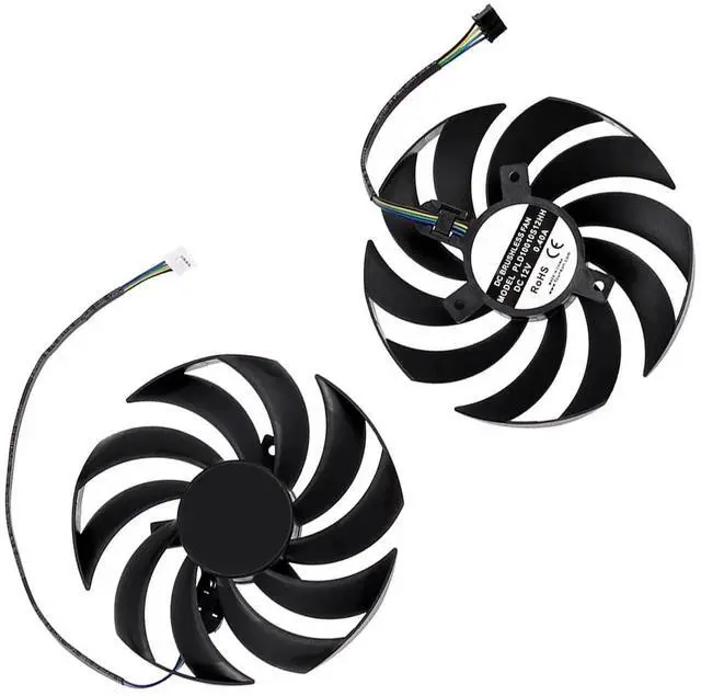 Main image of Graphics Card Cooling Fans Suitable forMSI RTX 3050 3060 3060TI Gaming X RX 6600XT 6700XT Gaming X Series Desktop PLD10010S12HH 95mm 12V 0.40A 4Pin Video Card Cooler Fans GPU Fan (2PCS)