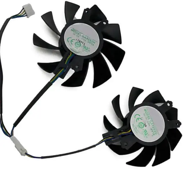 Main image of Graphics Card Cooling Fans Suitable forZOTAC GTX 1660 1660S 1660ti Twin Fan Series Desktop GA72S2U GA82S2H 65mm 75mm 12V 0.35A 0.36A 4Pin Video Card Cooler Fans GPU Fan (2PCS)