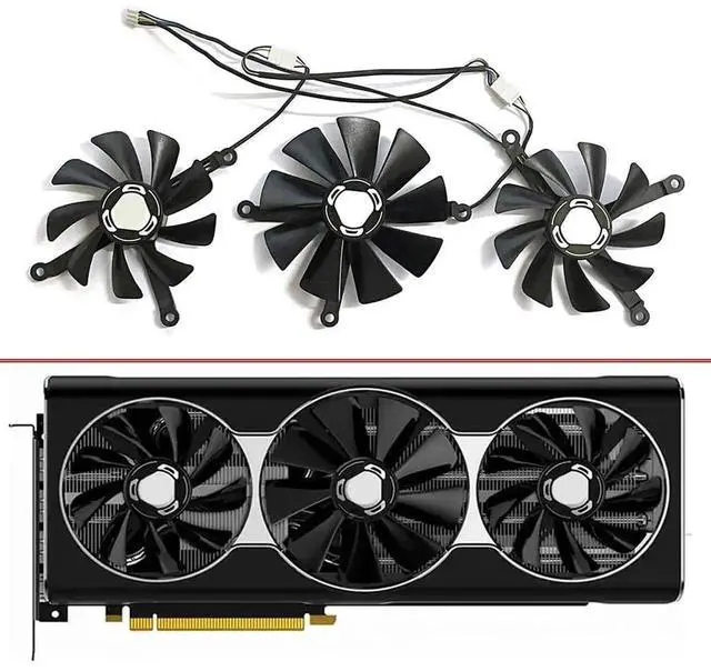 Alt view image 5 of 6 - Graphics Card Cooling Fans Suitable forXFX Radeon RX 5700 5700XT 5600XT Thicc Series Desktop 85mm CF9015U12S CF1015U12S 12V 0.45A 4Pin Video Card Cooler Fans GPU Fan