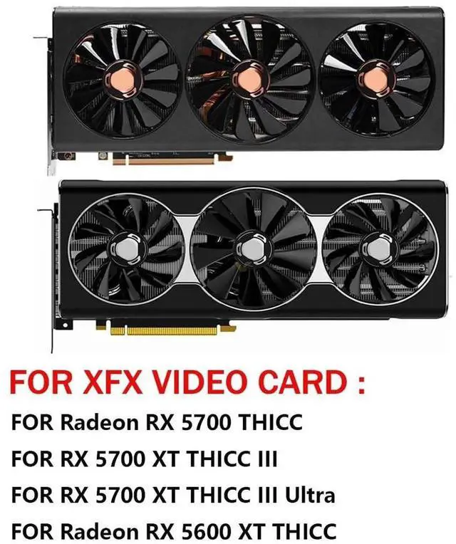 Alt view image 3 of 6 - Graphics Card Cooling Fans Suitable forXFX Radeon RX 5700 5700XT 5600XT Thicc Series Desktop 85mm CF9015U12S CF1015U12S 12V 0.45A 4Pin Video Card Cooler Fans GPU Fan