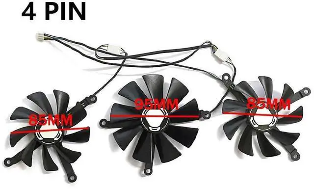Alt view image 2 of 6 - Graphics Card Cooling Fans Suitable forXFX Radeon RX 5700 5700XT 5600XT Thicc Series Desktop 85mm CF9015U12S CF1015U12S 12V 0.45A 4Pin Video Card Cooler Fans GPU Fan