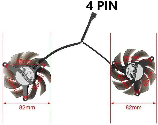 Alt view image 2 of 6 - Graphics Card Cooling Fans Suitable forPalit RTX 3090Ti 3090 3080TI 3080 3070TI 3070 GameRock Series Desktop TH8015S2H-PCC01 82mm 12V 0.45A 4Pin Video Card Cooler Fans GPU Fan (Fan-A)