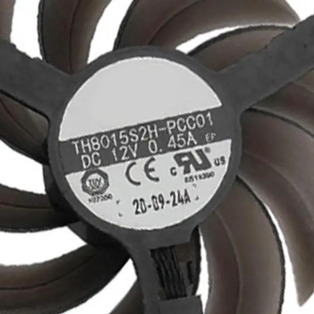 Alt view image 6 of 6 - Graphics Card Cooling Fans Suitable forPalit RTX 3090Ti 3090 3080TI 3080 3070TI 3070 GameRock Series Desktop TH8015S2H-PCC01 82mm 12V 0.45A 4Pin Video Card Cooler Fans GPU Fan (Fan-A)
