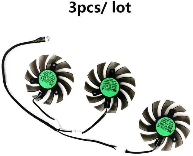 Alt view image 5 of 6 - Graphics Card Cooling Fans Suitable forPowerColor forDATALAND RX 480 570 4GB Red Devil Series Desktop T128010SU 75mm 12V 0.35A 4Pin Video Card Cooler Fans GPU Fan