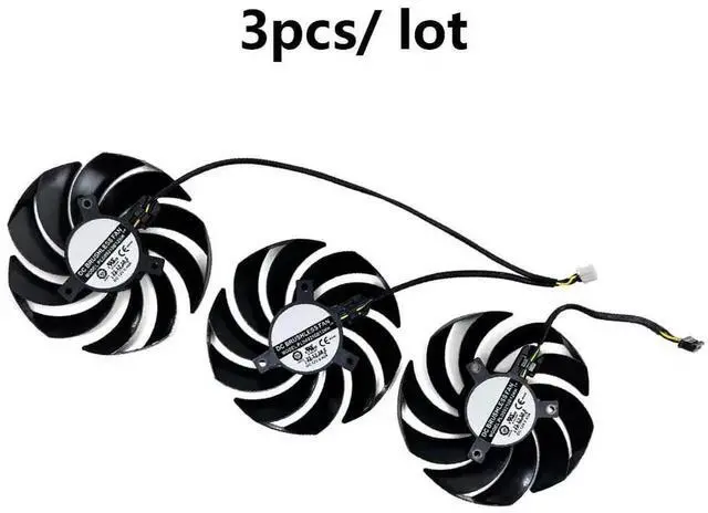 Alt view image 2 of 6 - Graphics Card Cooling Fans Suitable forMSI RTX 3060 3070 3080 3090 3060Ti 3070TI RX 6800 6800XT 6900XT Gaming Trio Series Desktop 90mm PLD09210S12HH 12V 0.40A 4Pin Video Card Cooler Fans GPU Fan