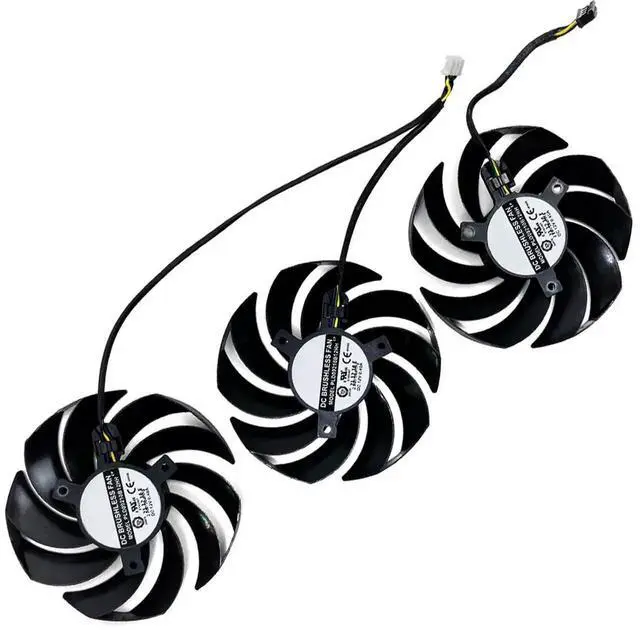 Main image of Graphics Card Cooling Fans Suitable forMSI RTX 3060 3070 3080 3090 3060Ti 3070TI RX 6800 6800XT 6900XT Gaming Trio Series Desktop 90mm PLD09210S12HH 12V 0.40A 4Pin Video Card Cooler Fans GPU Fan