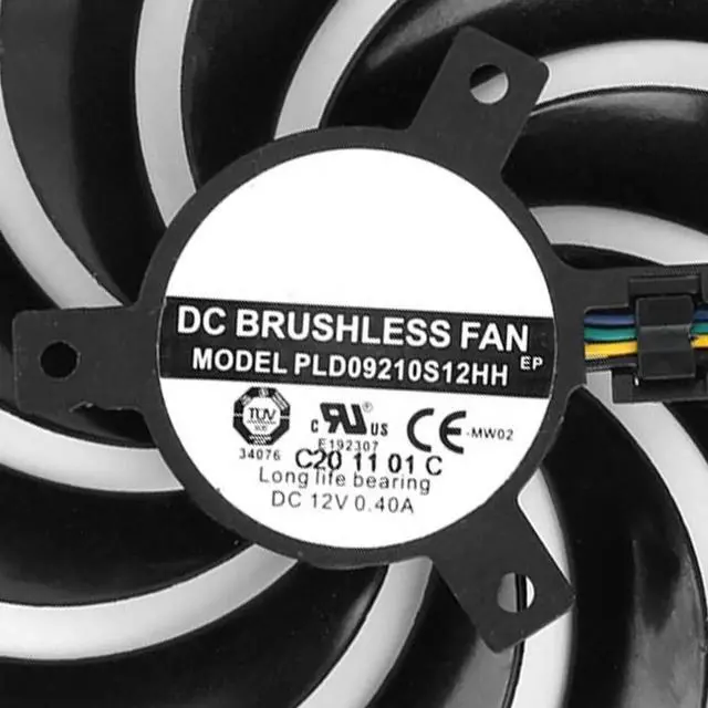 Alt view image 6 of 6 - Graphics Card Cooling Fans Suitable forMSI RTX 3060 3070 3080 3090 3060Ti 3070TI RX 6800 6800XT 6900XT Gaming Trio Series Desktop 90mm PLD09210S12HH 12V 0.40A 4Pin Video Card Cooler Fans GPU Fan