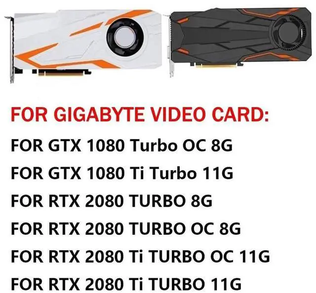 Alt view image 6 of 6 - Graphics Card Cooling Fans Suitable forGigabyte GTX 1080 1080Ti RTX 2080 2080Ti Turbo Series Desktop PLB07525B12HH 75mm 12V 1.2A 4Pin Video Card Cooler Fans GPU Fan