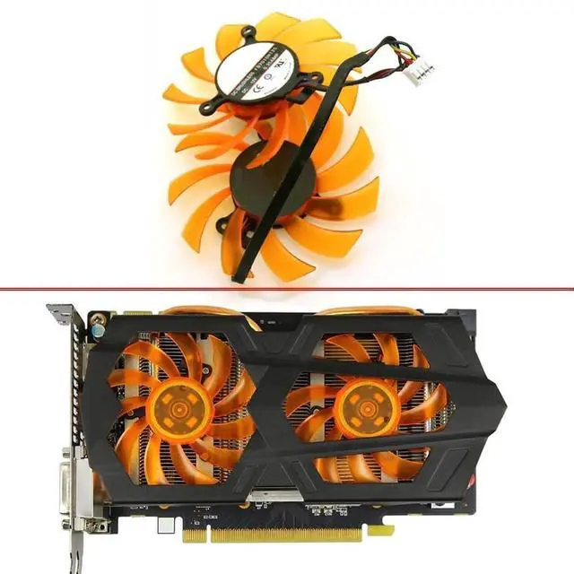 Alt view image 3 of 6 - Graphics Card Cooling Fans Suitable forZOTAC GTX 770 660ti 660 650ti 2GD5 HA HB Series Desktop FD7010H12S 75mm 12V 0.35A 4Pin Video Card Cooler Fans GPU Fan