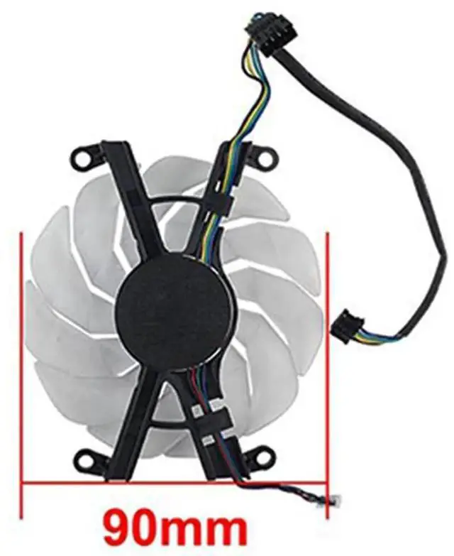 Alt view image 5 of 6 - Graphics Card Cooling Fans Suitable forGalax RTX 3060 3060TI 3070 3070TI 3080 3080TI 3090 SG Series Desktop 90mm 12V 0.45A 4Pin Video Card Cooler Fans GPU Fan (Fan-B)