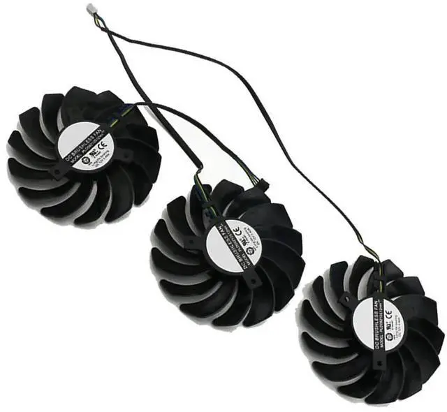 Main image of Graphics Card Cooling Fans Suitable forMSI RTX 3060 3060Ti 3070 3070TI 3080 3080TI 3090 Ventus 3X Series Desktop PLD09210S12HH PLD09210B12HH 85mm 12V 0.40A 4Pin Video Card Cooler Fans GPU Fan