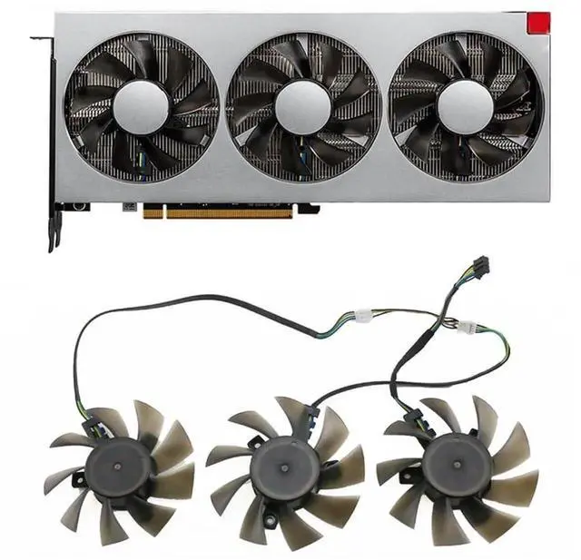 Alt view image 5 of 6 - Graphics Card Cooling Fans Suitable forforAMD forGigabyte forMSI forPowerColor forSapphire forXFX Radeon VII Series Desktop 75mm FD8015H12S 12V 0.32A 4Pin Video Card Cooler Fans GPU Fan