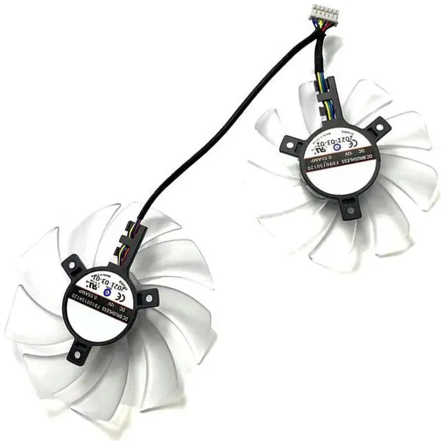 Main image of Graphics Card Cooling Fans Suitable forPowerColor forDATALAND RX 6700XT Hellhound/Hellhound Spectral White Series Desktop FD10015H12D 95mm 12V 0.55A 4Pin Video Card Cooler Fans GPU Fan (Fan-A)