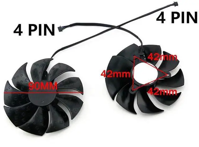 Alt view image 6 of 6 - Graphics Card Cooling Fans Suitable forEVGA RTX 2070 Super 2080 Super KO Gaming Series Desktop PLA09215S12H 85mm 12V 0.55A 4Pin Video Card Cooler Fans GPU Fan (2PCS)