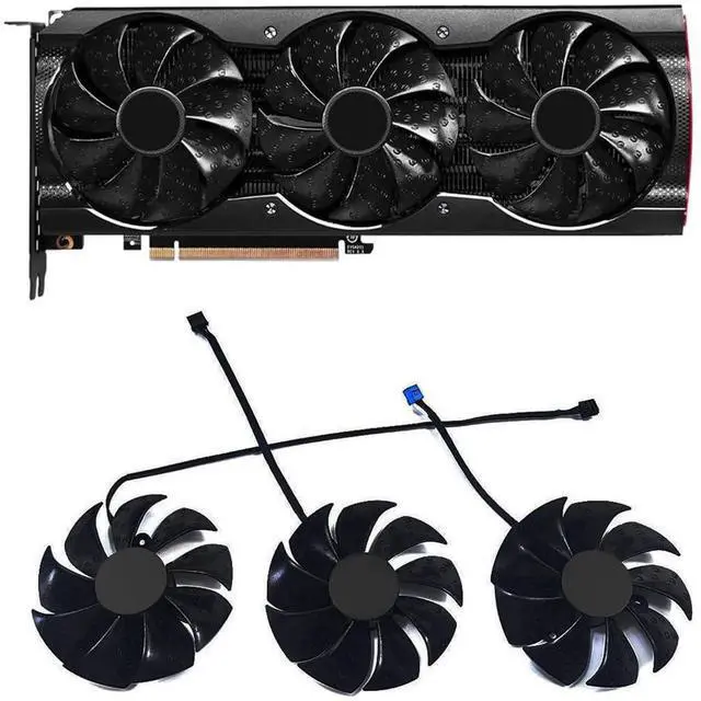 Alt view image 5 of 6 - Graphics Card Cooling Fans Suitable forEVGA RTX 3060TI 3070 3070TI 3080 3080TI 3090 FTW3 / XC3 Gaming Series Desktop 87mm PLD09220S12HH 12V 0.55A 4Pin Video Card Cooler Fans GPU Fan