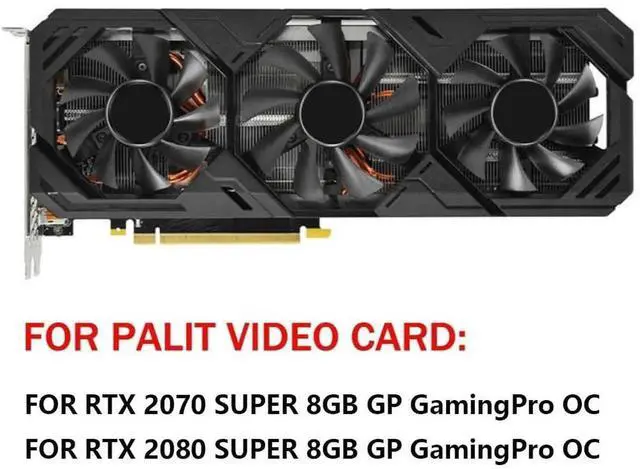 Alt view image 2 of 6 - Graphics Card Cooling Fans Suitable forPalit RTX 2070S 2080S 8GB GP GamingPro OC Series Desktop T129215SU 75mm 12V 0.5A 4Pin Video Card Cooler Fans GPU Fan