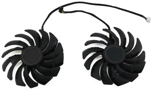 Alt view image 2 of 6 - 2pcs/ lot Graphics Card Cooling Fans Suitable forMSI RTX 3050 3060 3060TI 3070 Ventus 2X RX 6600 6600XT 6650XT 6700XT 6750XT MECH 2X Series Desktop PLD10010S12HH 95mm 12V 0.40A 4Pin (2pcs)