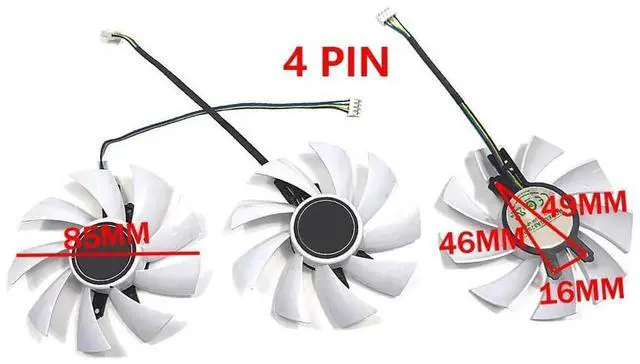 Alt view image 4 of 6 - Graphics Card Cooling Fans Suitable forGalax GeForce GTX 1060 1070 1070TI 1080 1080ti HOF Edition Series Desktop 85mm GA92S2H 12V 0.35A 4Pin Video Card Cooler Fans GPU Fan