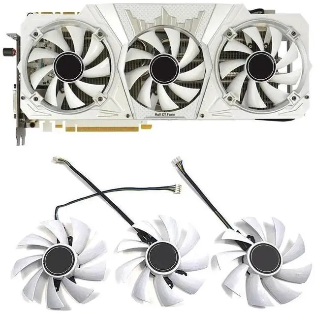 Alt view image 2 of 6 - Graphics Card Cooling Fans Suitable forGalax GeForce GTX 1060 1070 1070TI 1080 1080ti HOF Edition Series Desktop 85mm GA92S2H 12V 0.35A 4Pin Video Card Cooler Fans GPU Fan