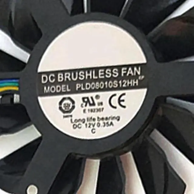 Alt view image 3 of 6 - Graphics Card Cooling Fans Suitable forMSI GTX 650TI 660 660TI 670 N650TI N660 N660TI N670 Hawk HD 6950 7950 7970 R6950 R7950 R7970 Frozr III Series Desktop PLD08010S12HH 75mm 12V 0.35A 4Pin