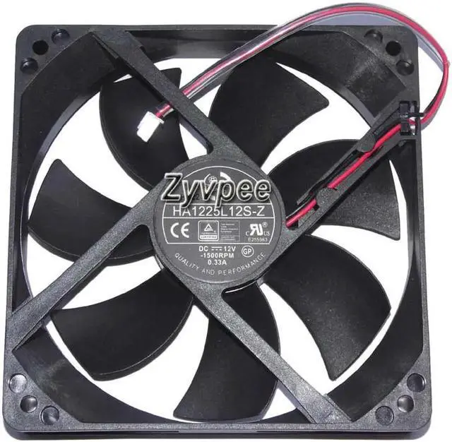 Alt view image 6 of 6 - for 120*25mm HA1225L12S-Z DC12V 0.33A 2 wires 2 pins 12CM case fan