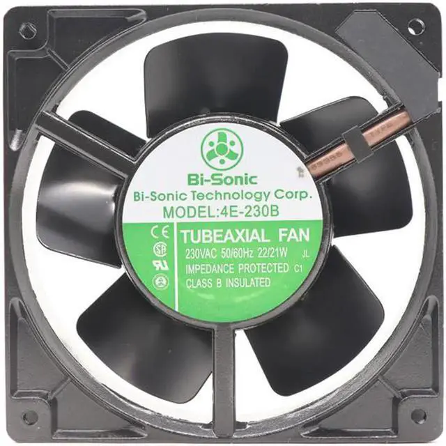 Main image of for Bi-Sonic 4E-230B axial Fan 230V 120X120X38MM 2700/3000RPM 22/21W All Metal High Temperature Moistureproof Fan