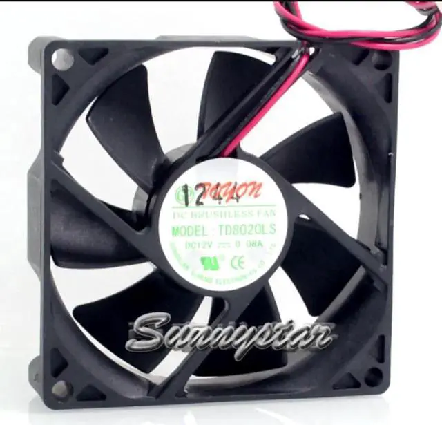 Main image of for 8CM 80*20MM TD8020LS 12V 0.08A Quiet 26dbA 2 Wire 2Pins water fountains fan,server fan,router fan