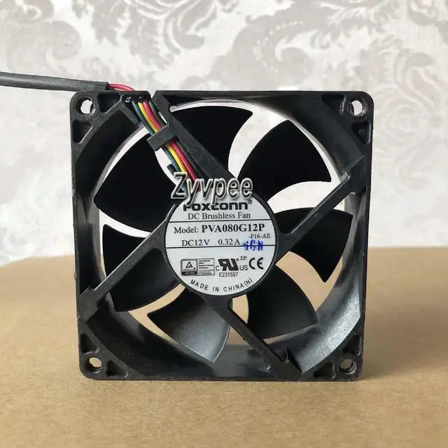 Alt view image 2 of 2 - for 80mm Case Fan PVA080G12P FOXCONN 12V 0.32A 4 Wires 8CM Cooling Fan