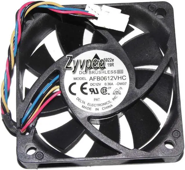 Main image of for 60MM CPU Cooling 6015 Zyvpee AFB0612VHC 12V 0.36A 4 Wires 4 Pins Case Fan 60*15mm