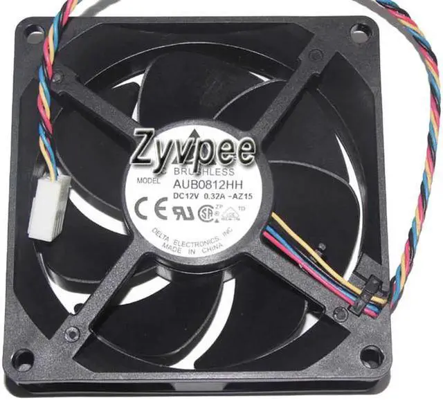 Alt view image 2 of 3 - for 80mm 8025 Zyvpee AUB0812HH -AZ15 DC12V 0.32A 4 Wires 4 Pins 8CM Cooling Fan