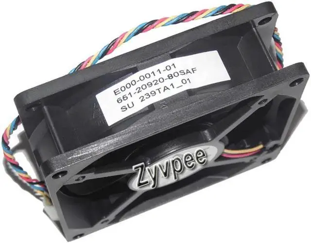 Alt view image 3 of 3 - for 80mm 8025 Zyvpee AUB0812HH -AZ15 DC12V 0.32A 4 Wires 4 Pins 8CM Cooling Fan