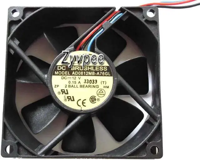 Main image of for adda 80*25mm AD0812MB-A76GL 12V 0.13A 3 wires 3 pins 80mm cpu cooling fan