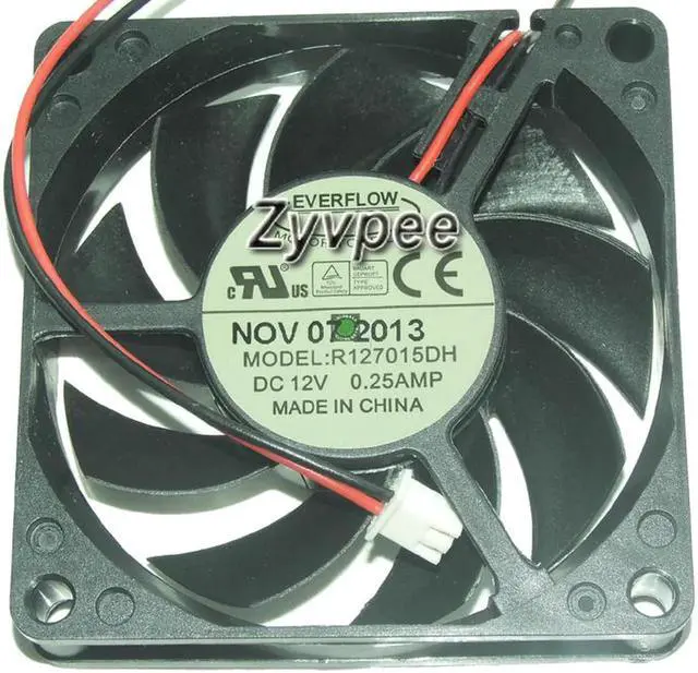 Main image of for 70mm CPU Cooling R127015DH 12V 0.25A 2 Wires 2 Pins Case Fan 70x15mm