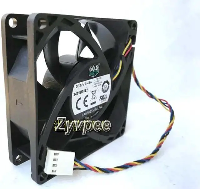 Alt view image 5 of 7 - for  CM 80*25mm FA08025M12LPA DC12V 0.45A 4 wires 4 pins pwm 8CM case fan cpu cooler for HP500